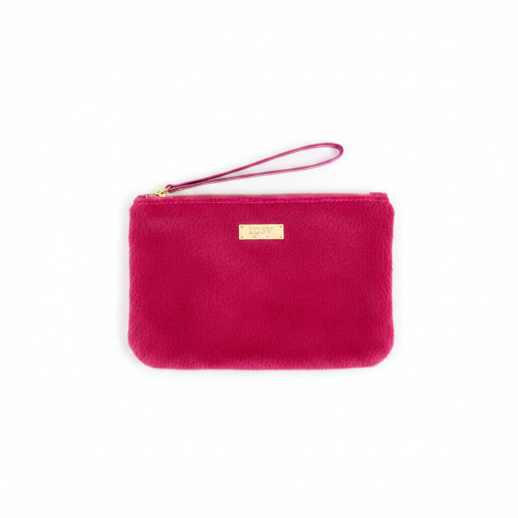 Makeup Bag - Glam Bag - IPSY - 2016 December - "Carpe Diem" - Fuzzy Fur Wristlet