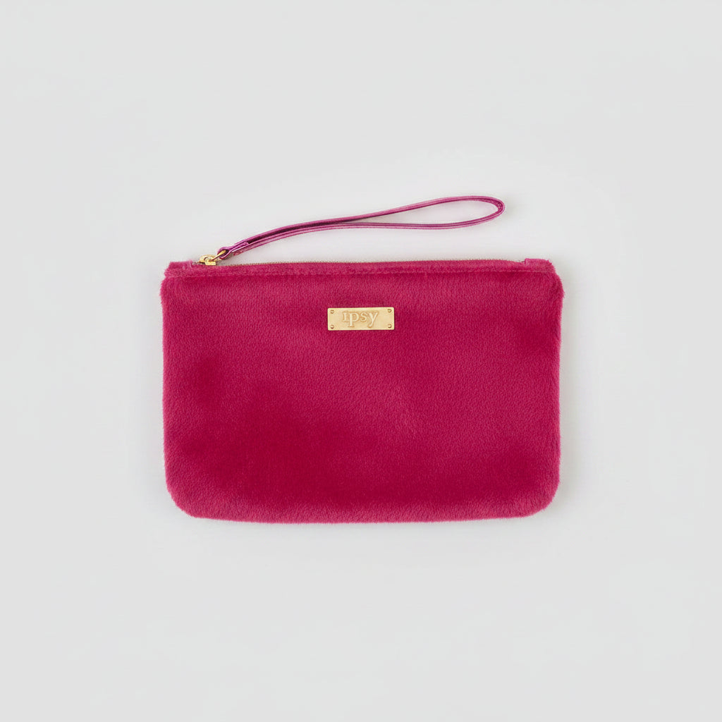 Makeup Bag - Glam Bag - IPSY - 2016 December - "Carpe Diem" - Fuzzy Fur Wristlet