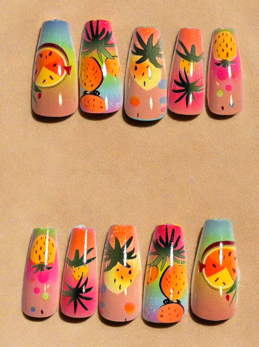 Press on Nails - Tropical Punch