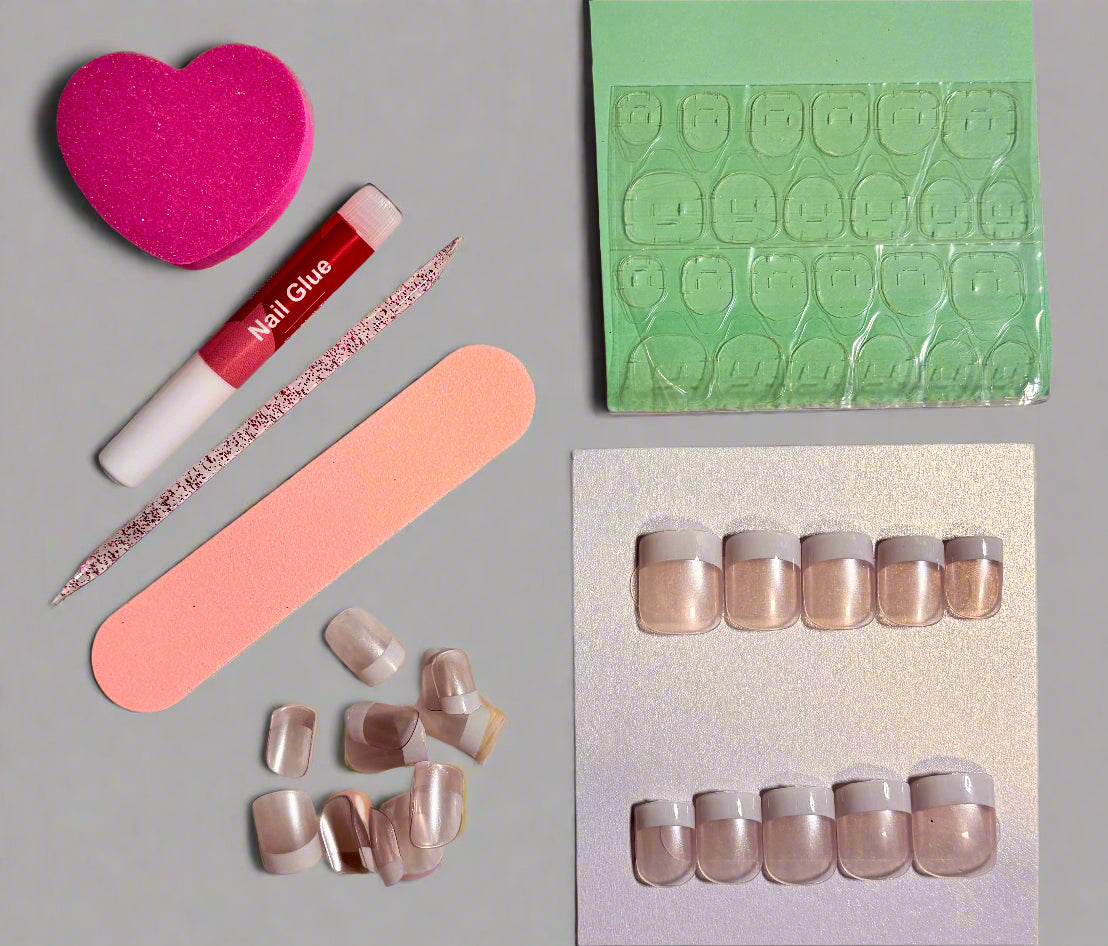 Press on Nails - Toes - French Manicure