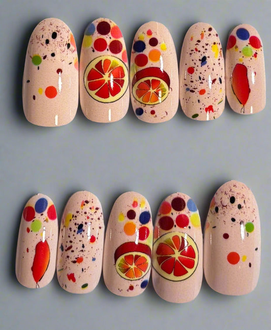 Press on Nails - Citrus Celebration