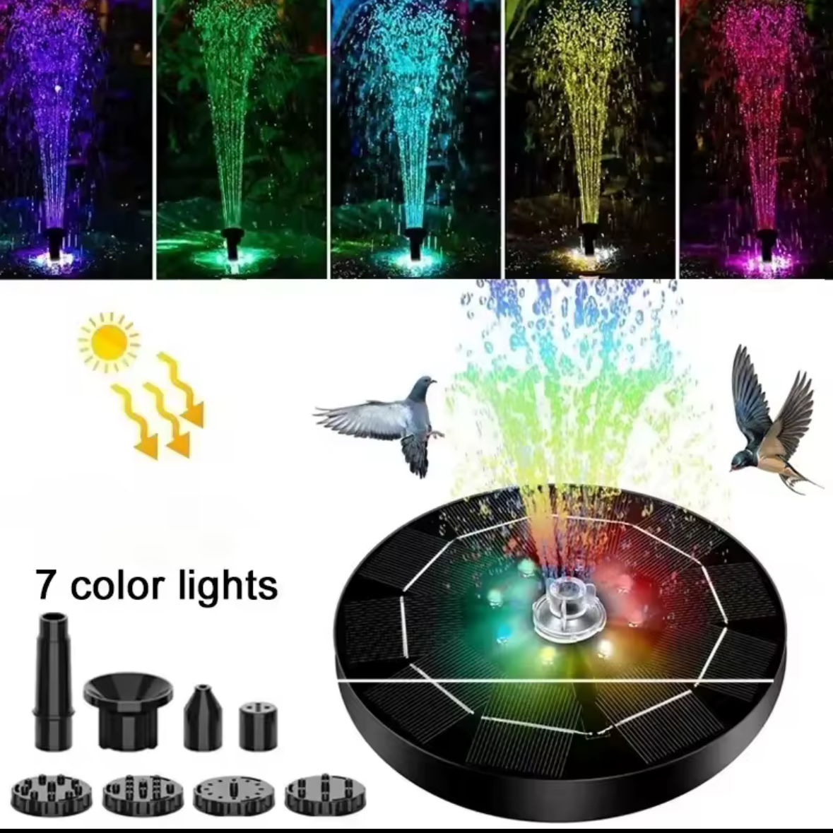 Solar Pump Fountain - 18cm (7.09in)