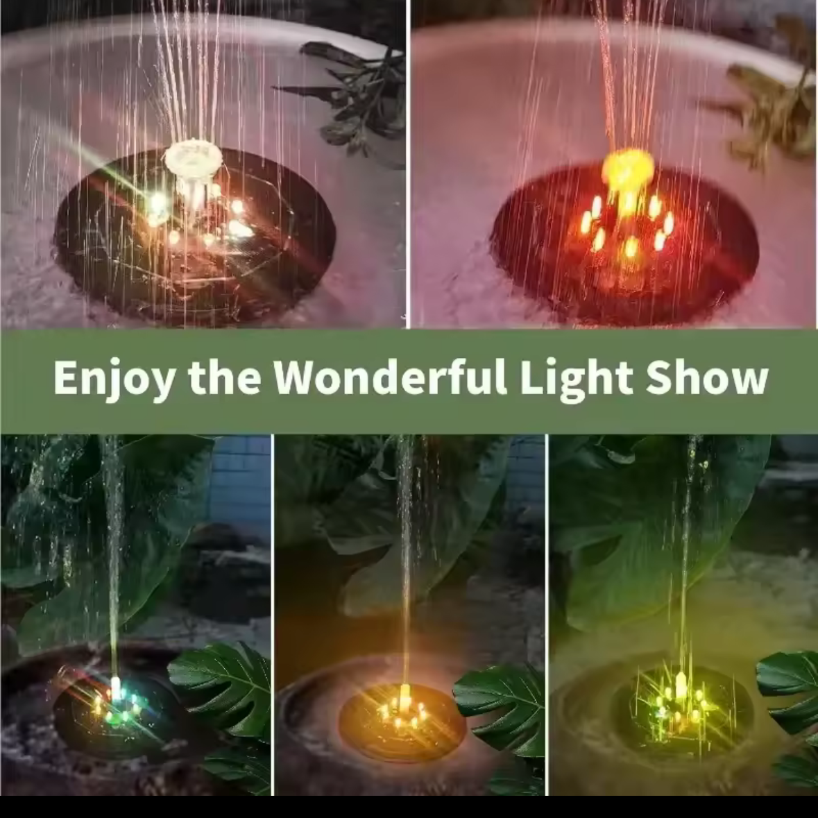 Solar Pump Fountain - 18cm (7.09in)