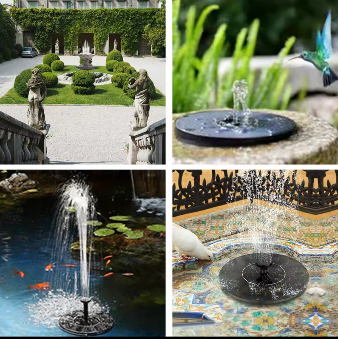 Solar Outdoor Fountain  - 13cm (5.12")