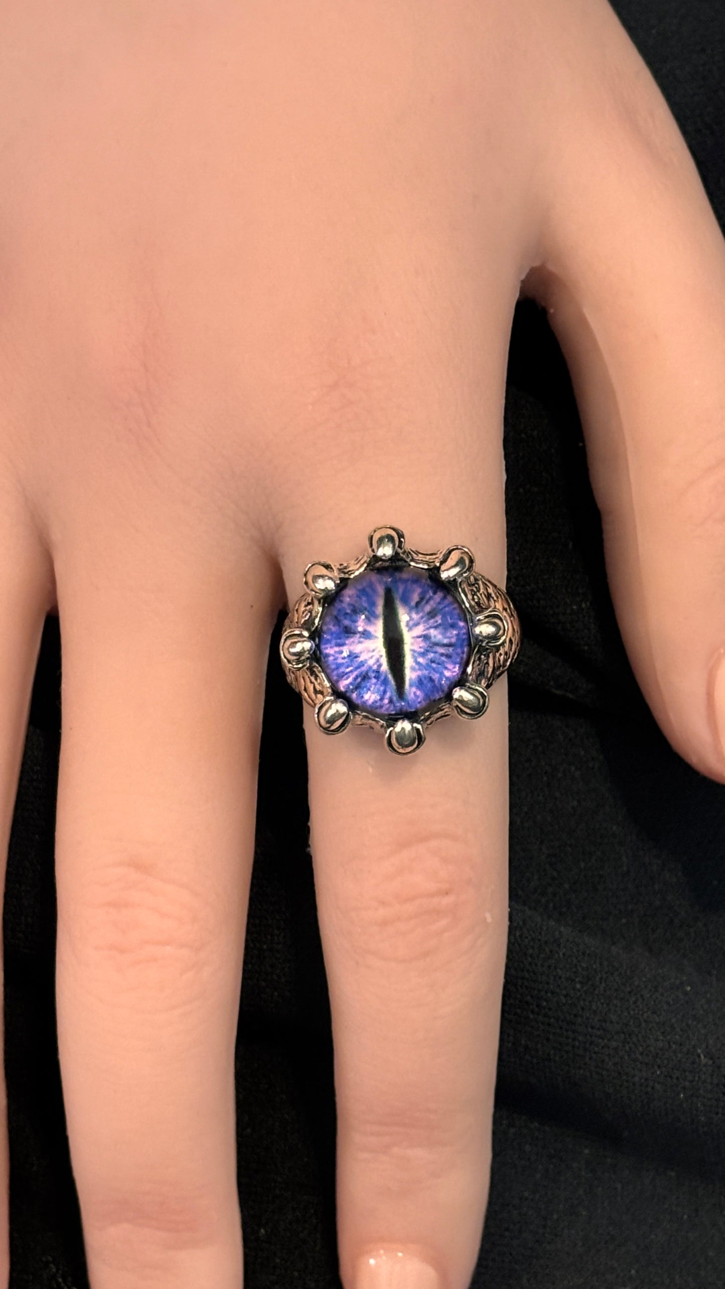 Ring - Dragon Claw with Purple Evil Eye - 10