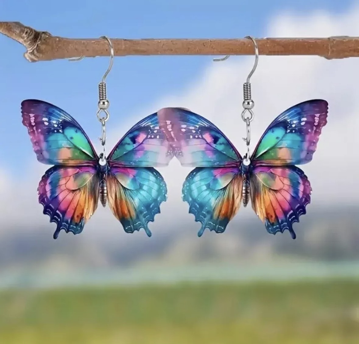 Earrings - Colorful Butterfly