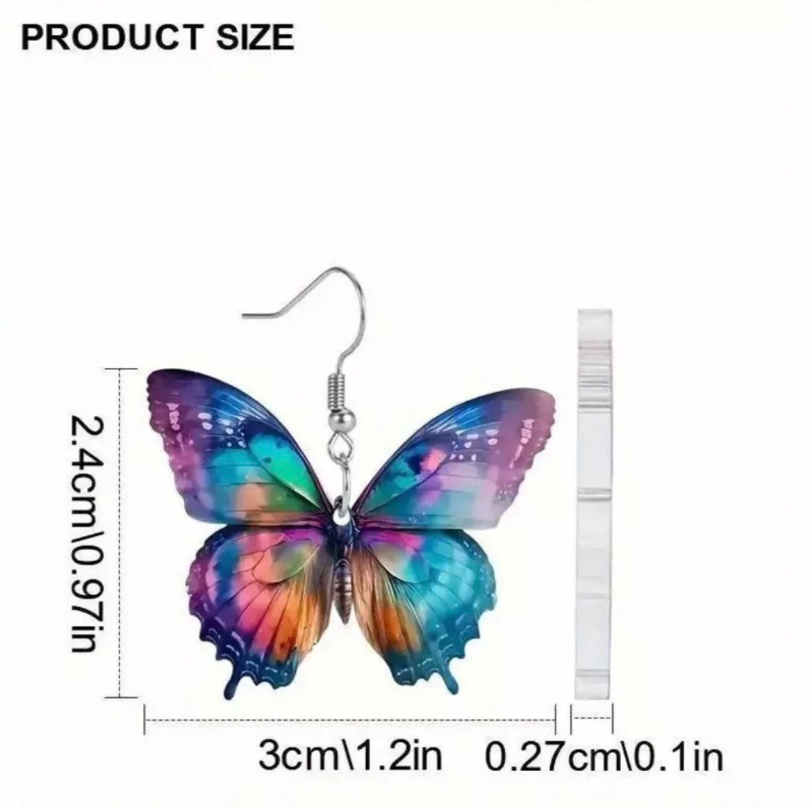 Earrings - Colorful Butterfly