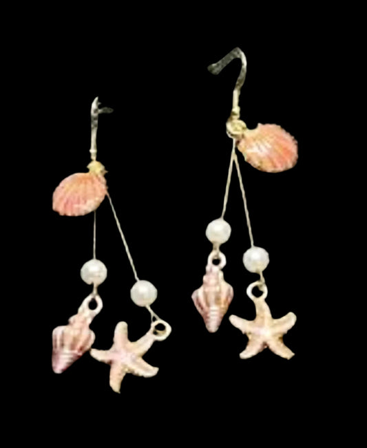 Earrings - Beachy Seashells