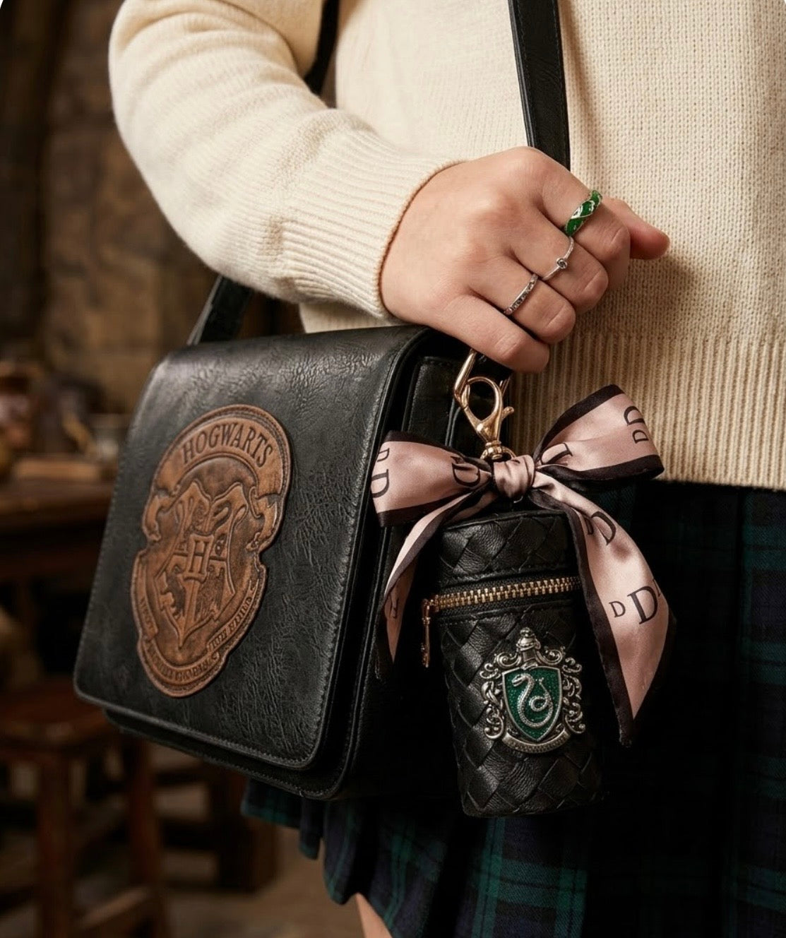 Keychain - Harry Potter - Slytherin - Leather Lipstick Pouch