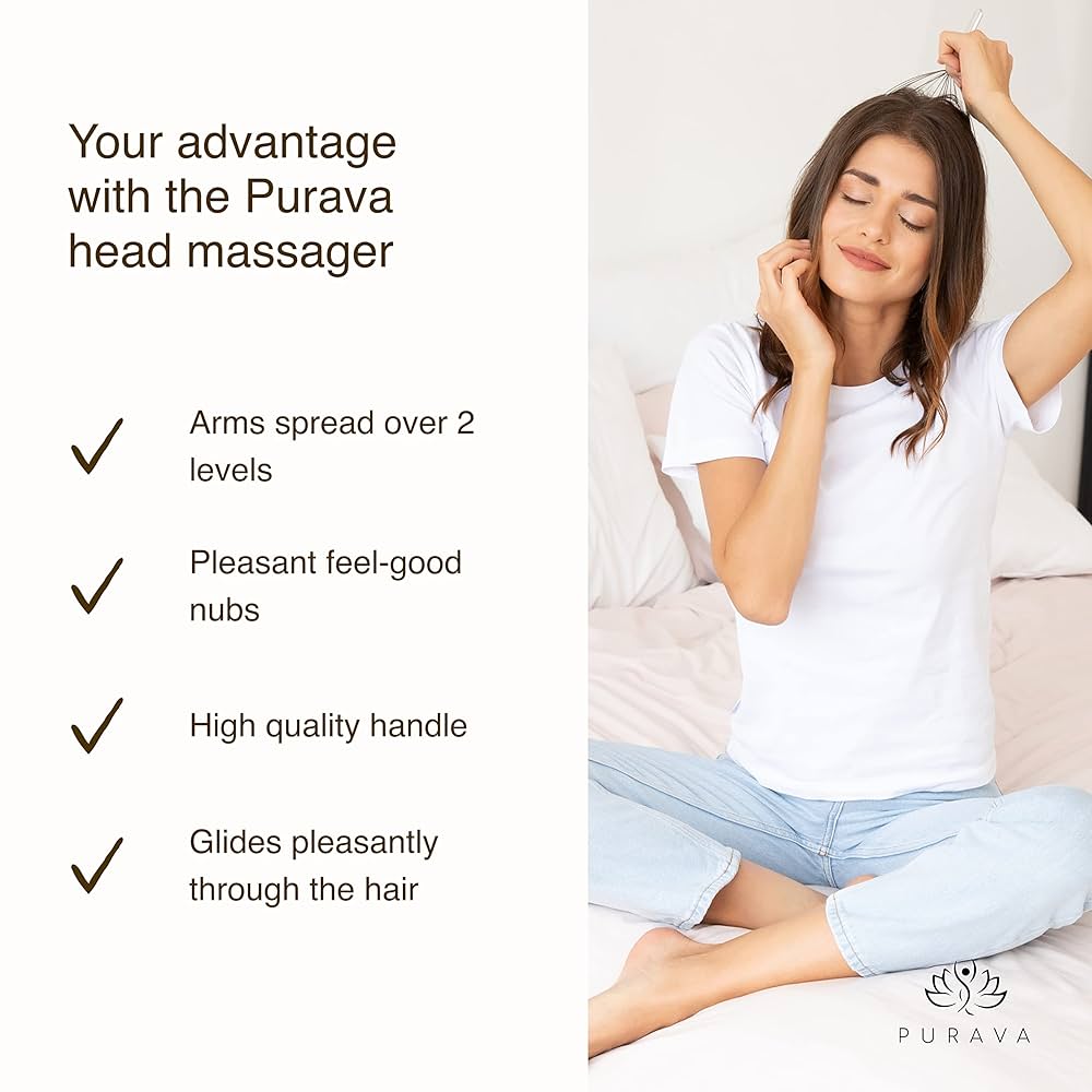 PURAVA - Premium Head Massager