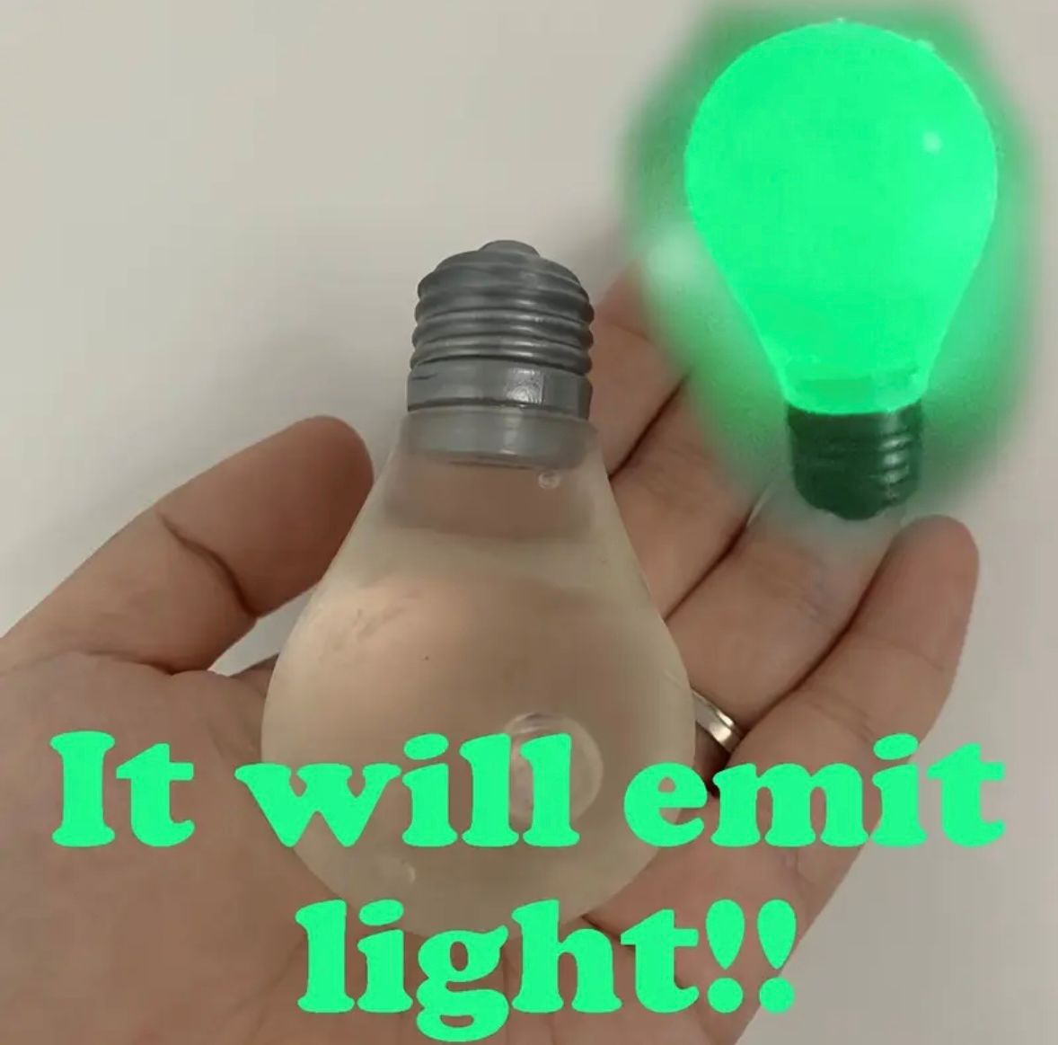 Stress Ball - Glow In The Dark Light Bulb