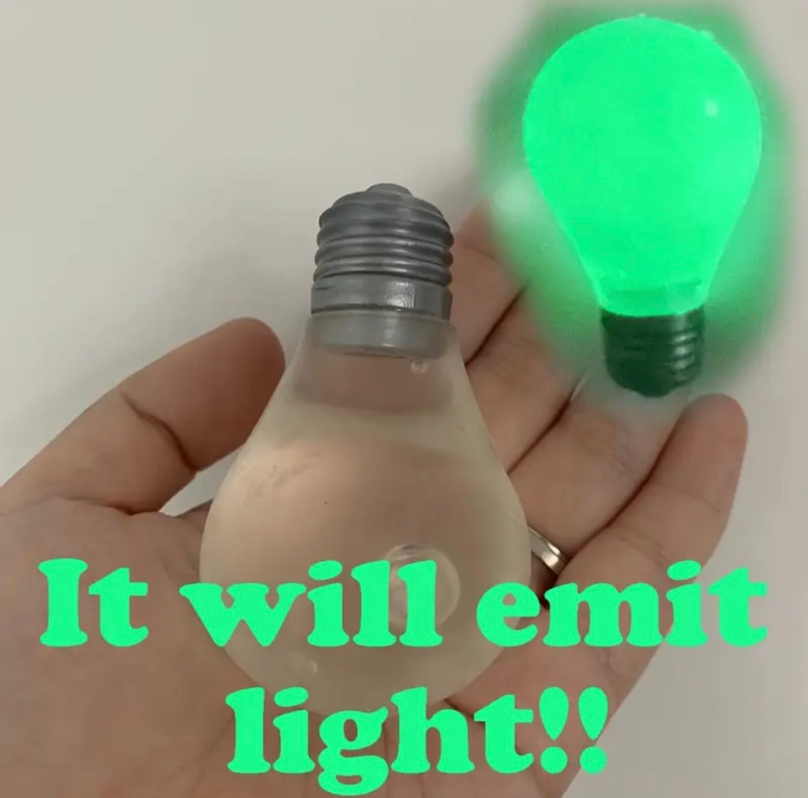 Stress Ball - Glow In The Dark Light Bulb