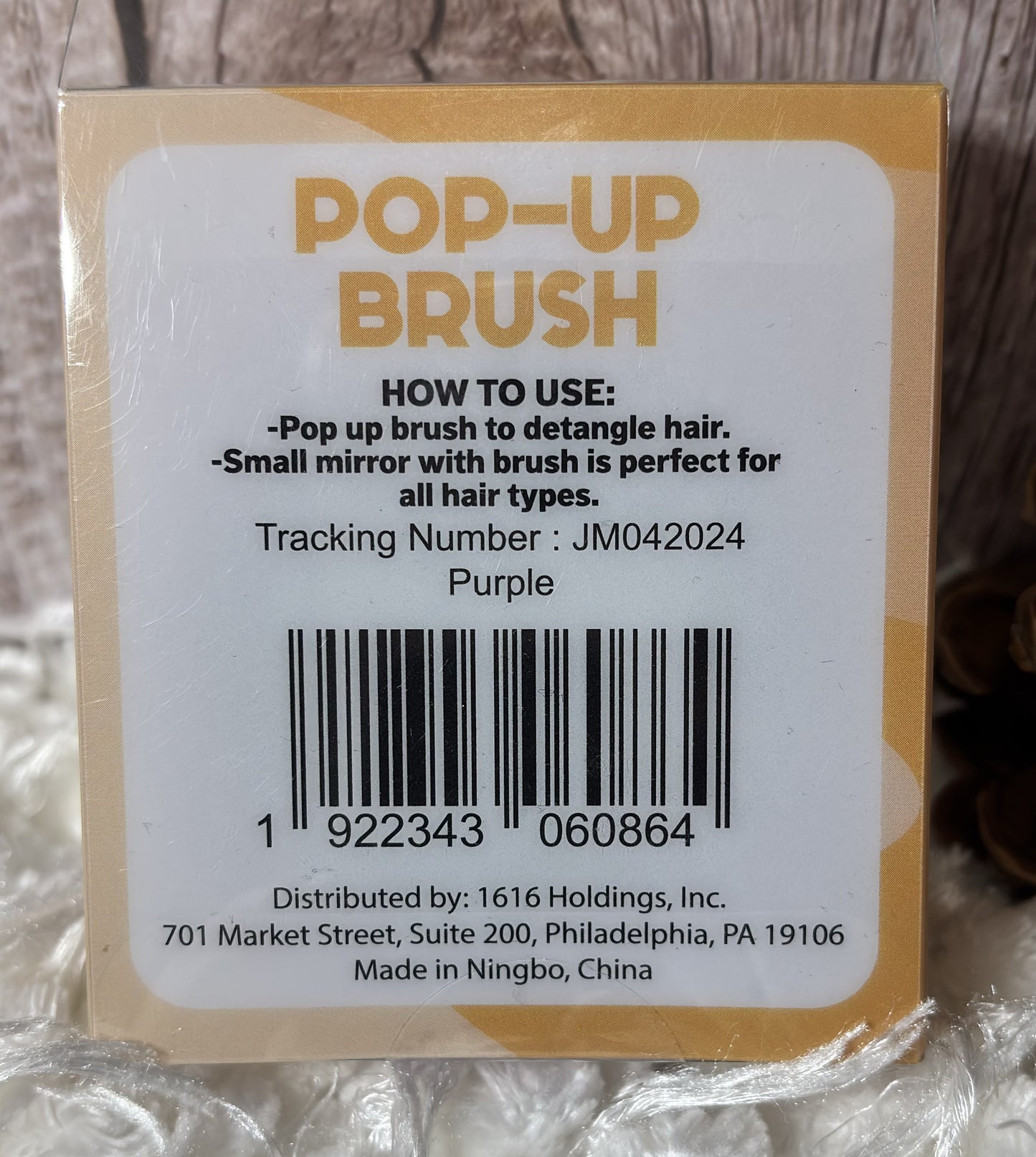 Compact Pop Up Brush with Mirror