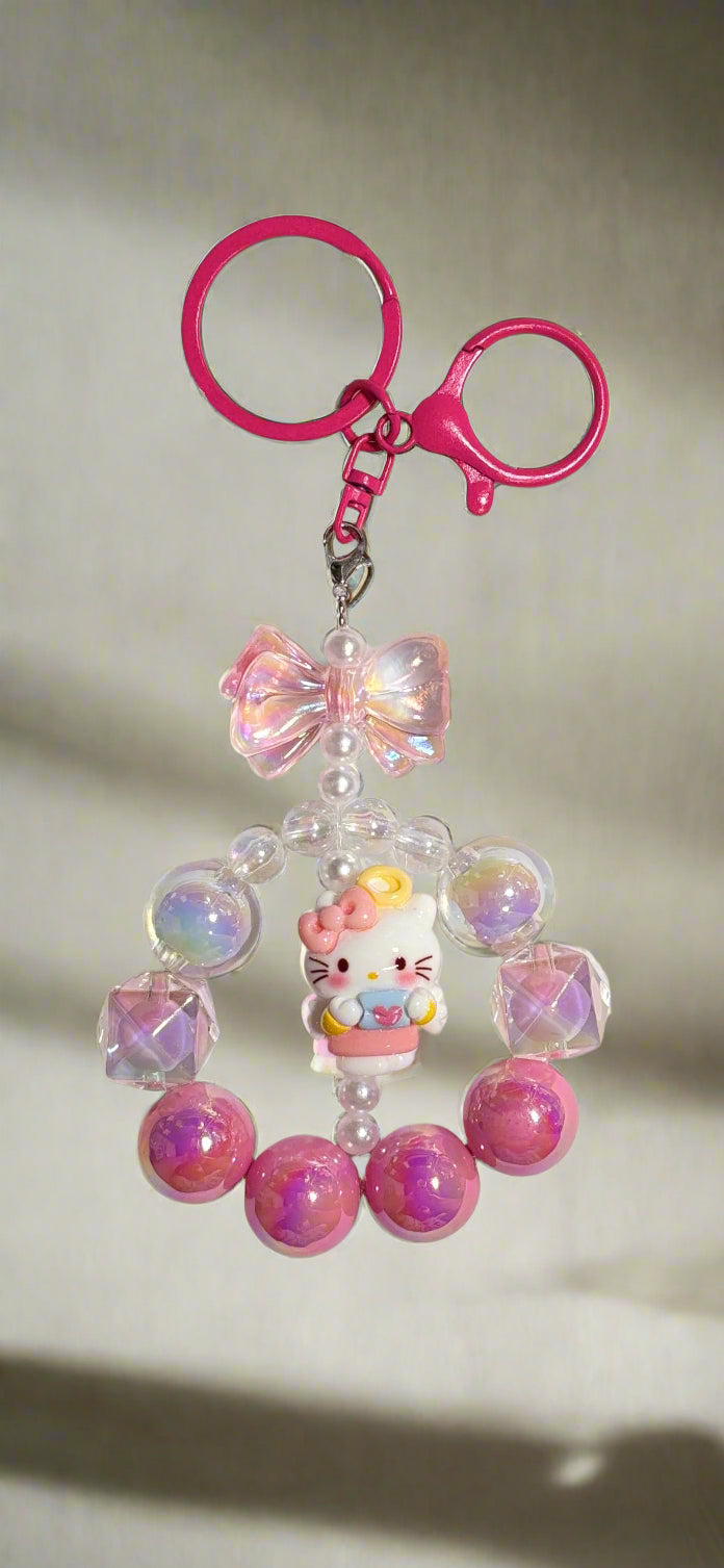 Hello Kitty Beaded Keychain - Phone Chain