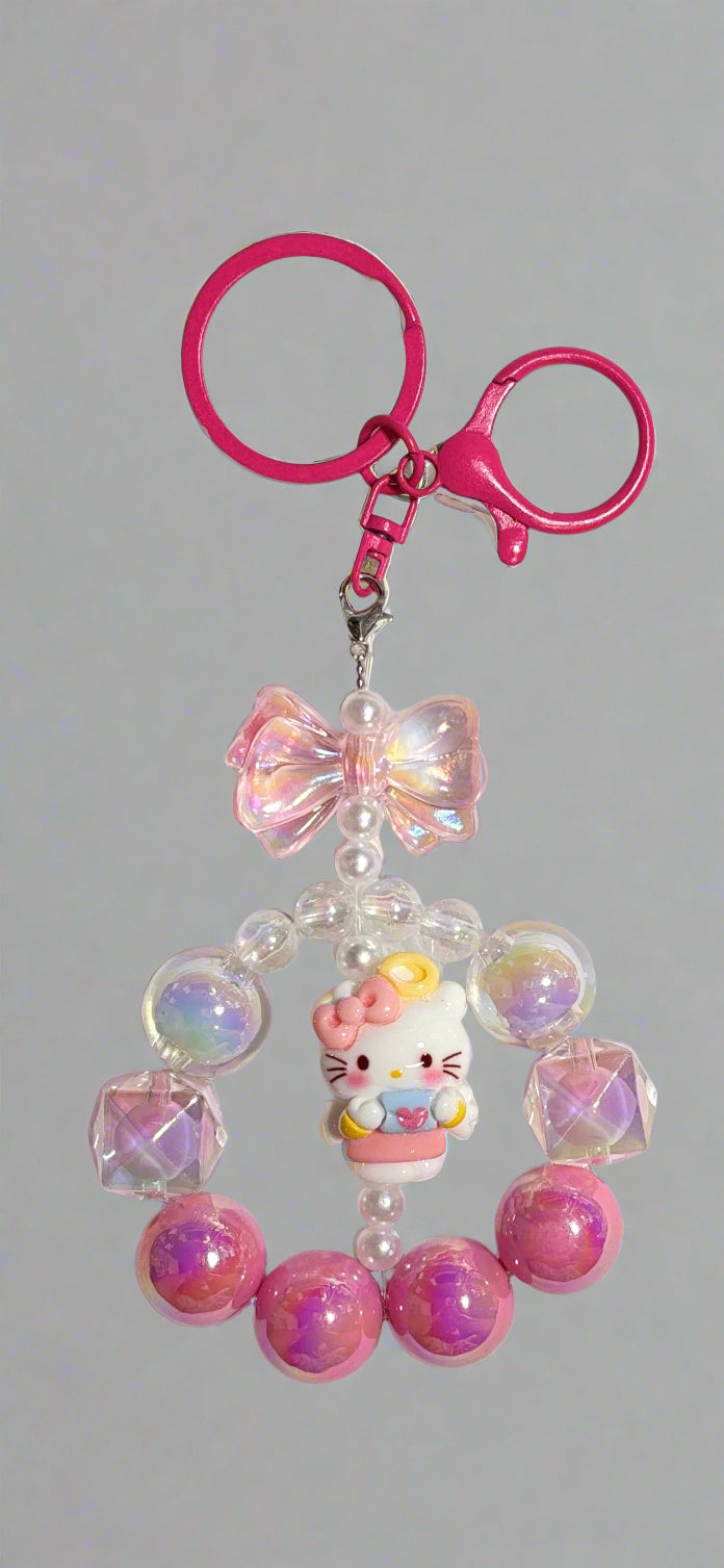 Hello Kitty Beaded Keychain - Phone Chain