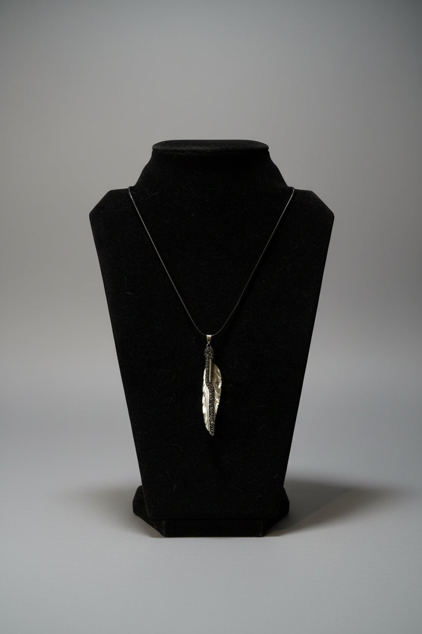 Necklace - Feather Shaped - Abalone Shell - Pendant