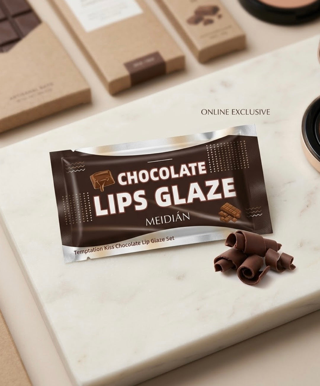 Velvety Soft Chocolate Lips Glaze - 5 Piece Set