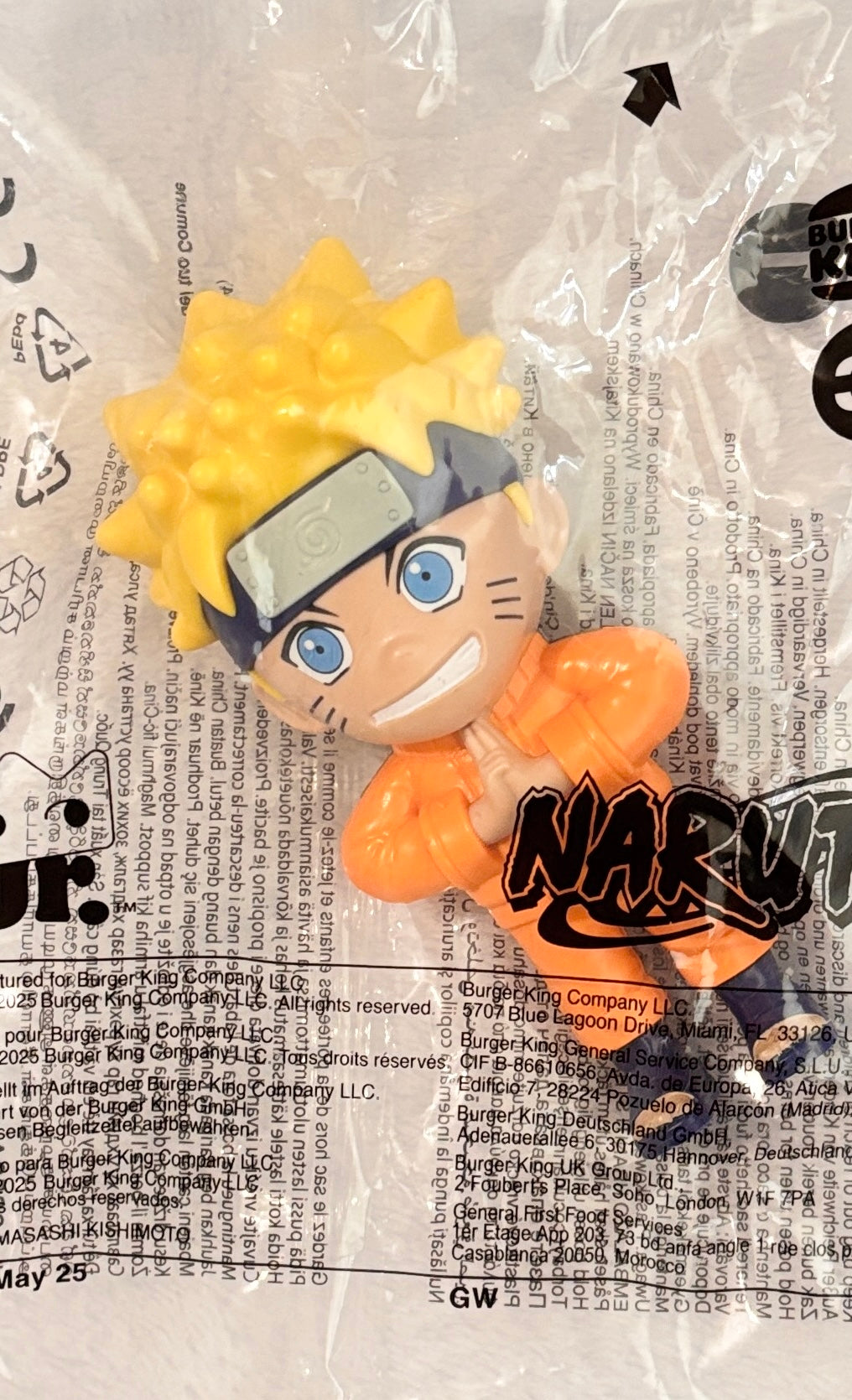 Burger King - Kids Meal Toy - Naruto Uzumaki, Hinata Hyuga, & Kakashi Hatake