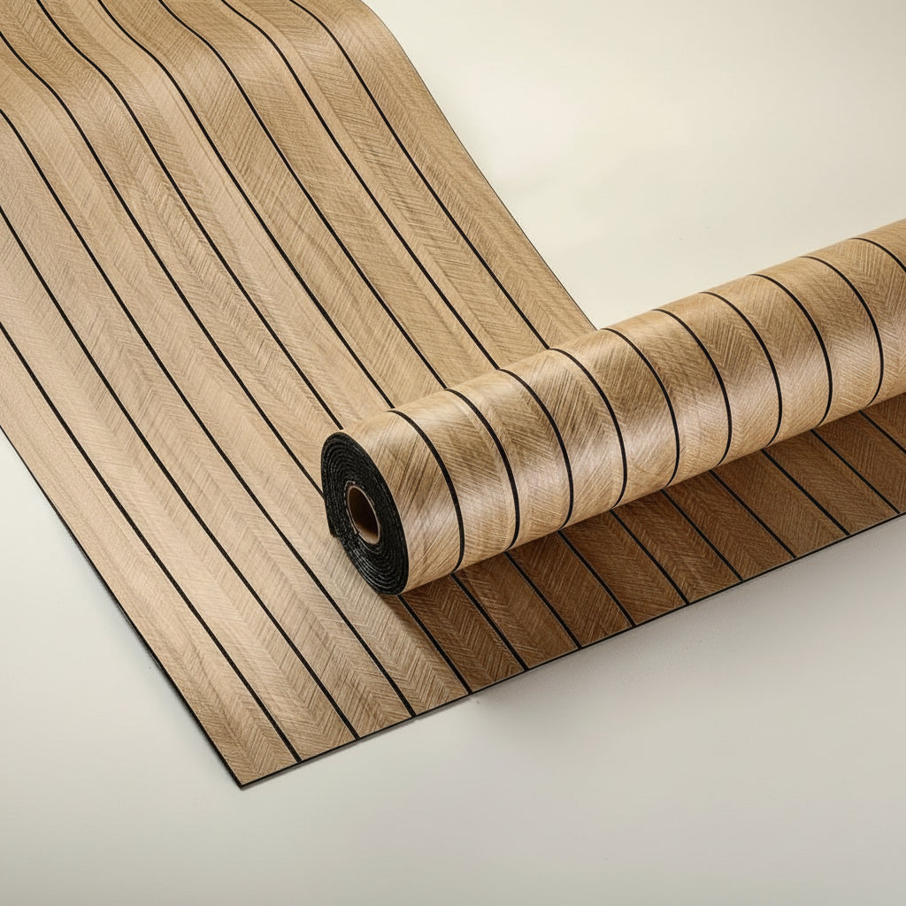 Wallpaper - 3D Self-Adhesive Wood Grain Wallpaper Rolls - in Color Poplar