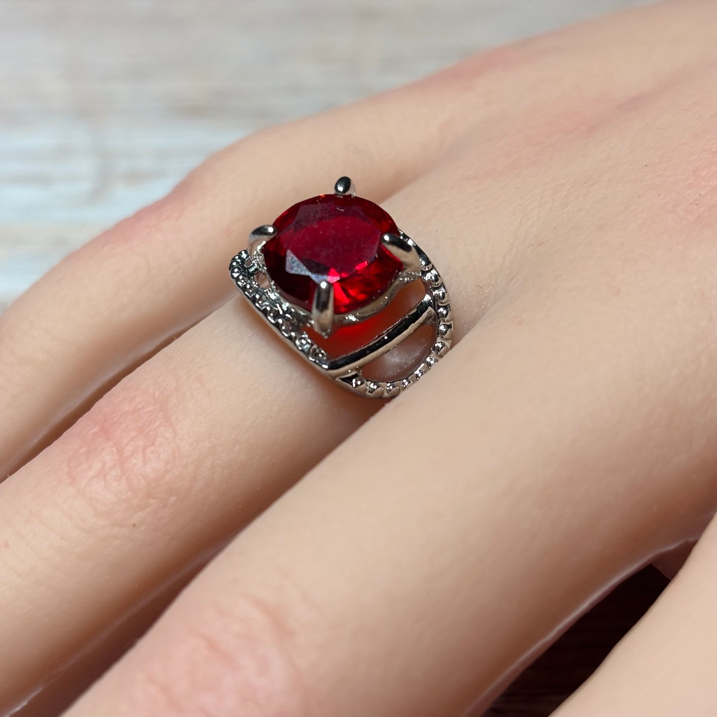 Ring Size 9 - Simulated Ruby