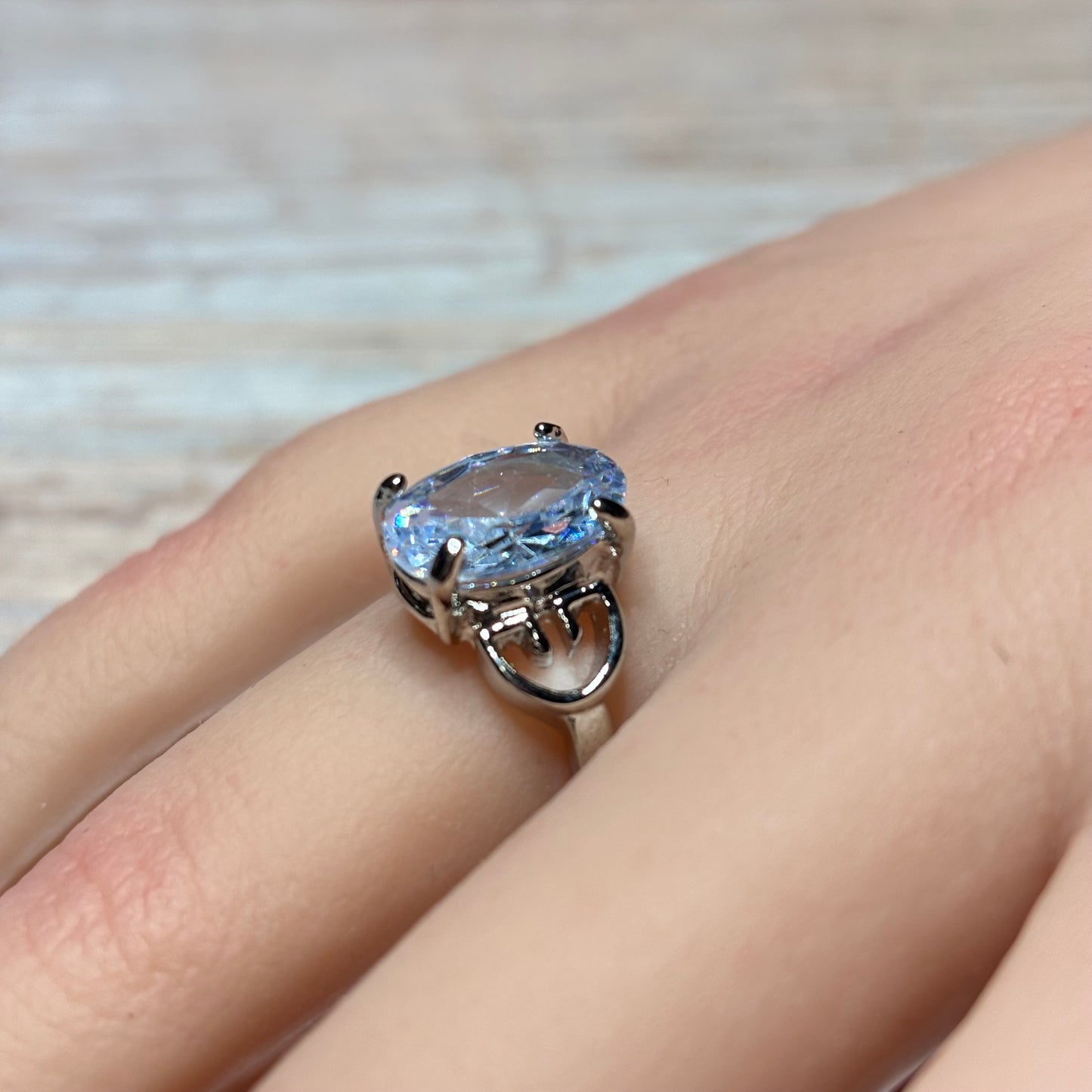 Ring - Size 9.5 - Simulated Blue Topaz Ring