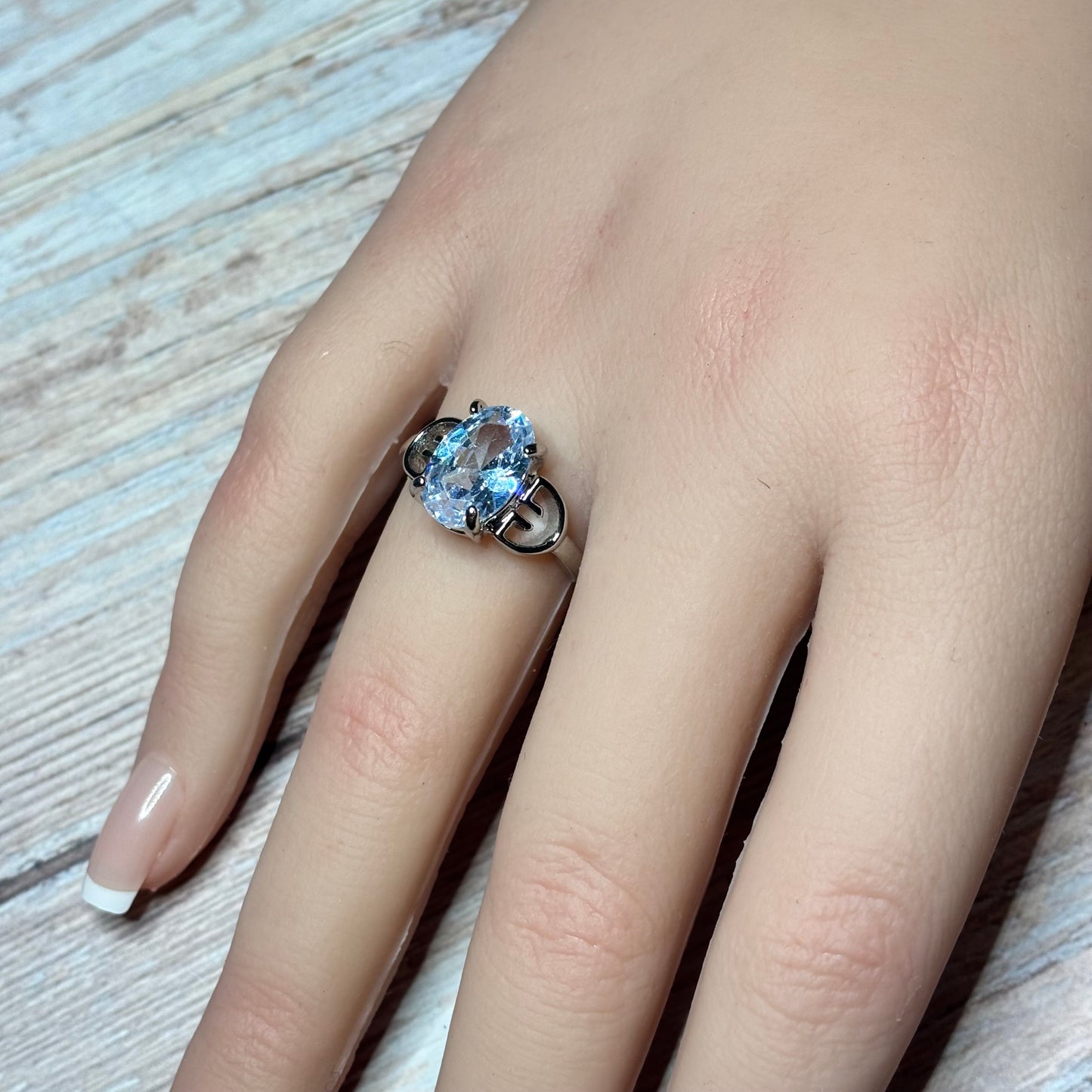 Ring - Size 9.5 - Simulated Blue Topaz Ring