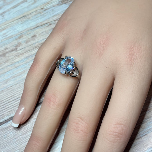 Ring - Size 9.5 - Simulated Blue Topaz Ring