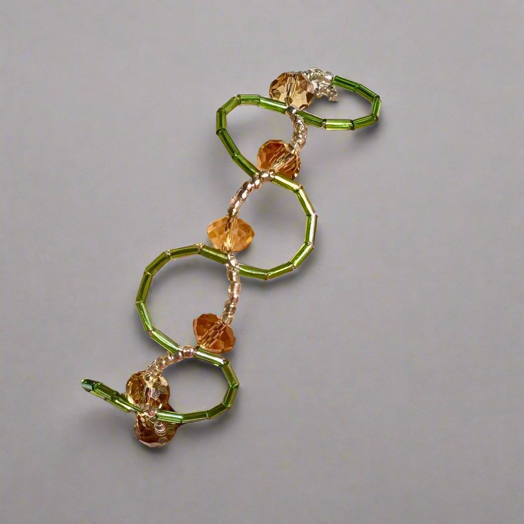 Handmade - 7" Emerald Vine Handmade Bracelet