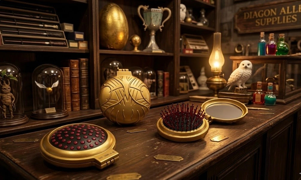 Compact Mirror - Brush - Harry Potter - Snitch