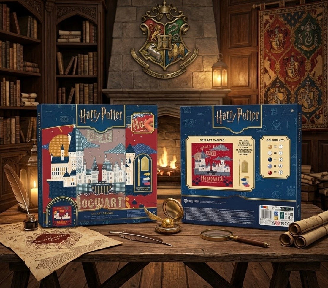 Harry Potter Hogwarts Castle Gem Art Canvas Set