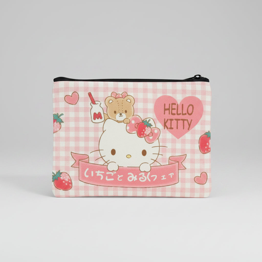 Cosmetic Bag - Hello Kitty with Zippered Closure