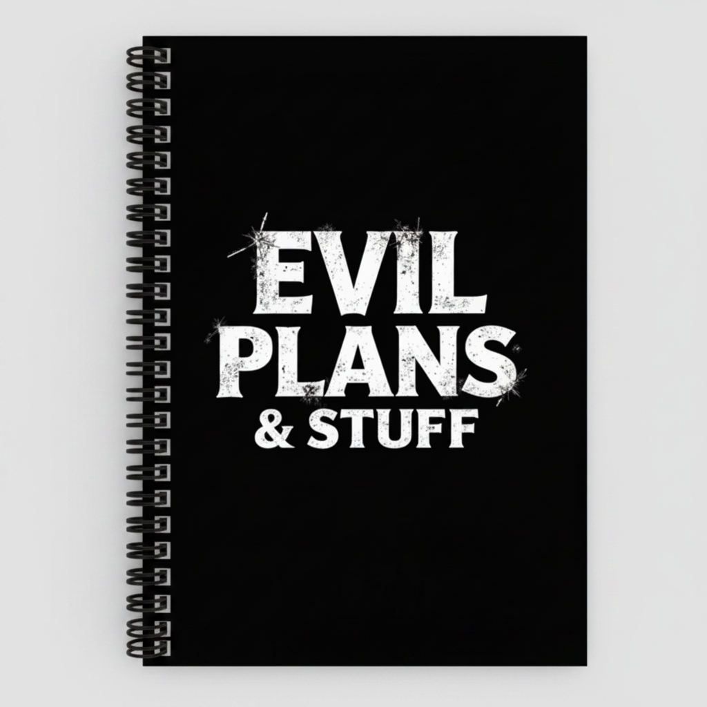 Notebook - "Evil Plans & Stuff" - Lined