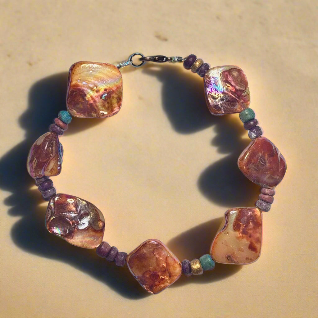 Handmade - Iridescent Tide Bracelet - 9.5"