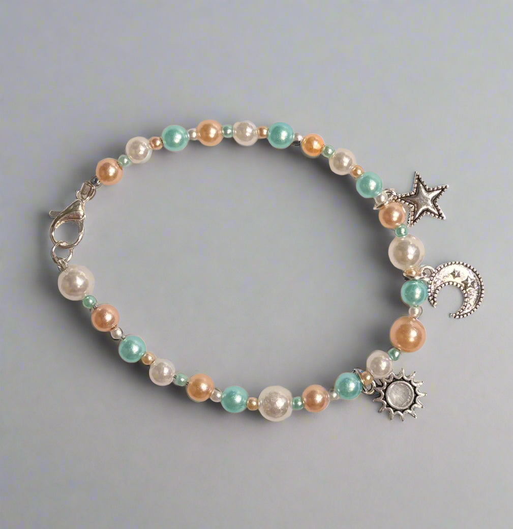 Celestial Charmed Beaded Bracelet - 8"