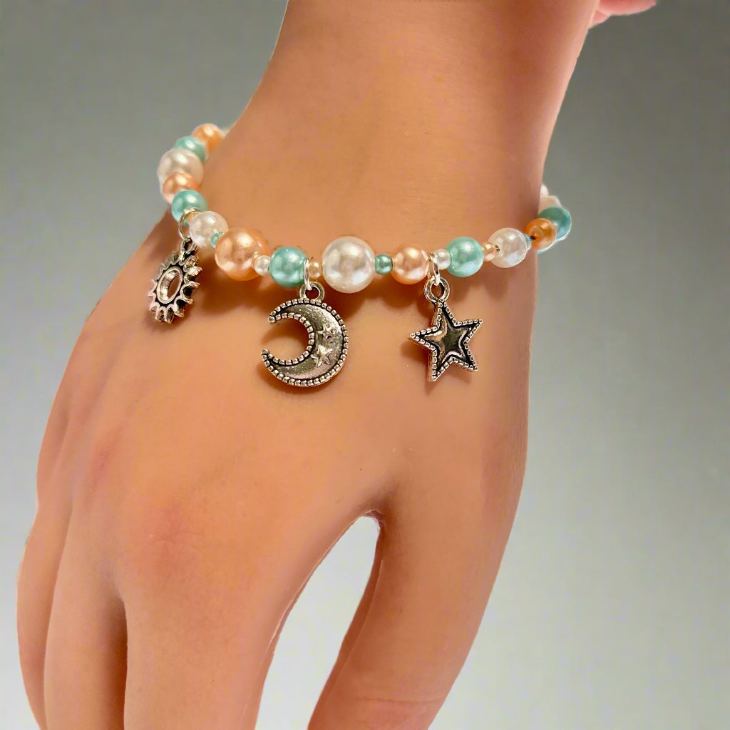 Celestial Charmed Beaded Bracelet - 8"