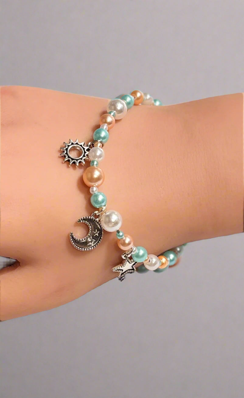 Celestial Charmed Beaded Bracelet - 8"