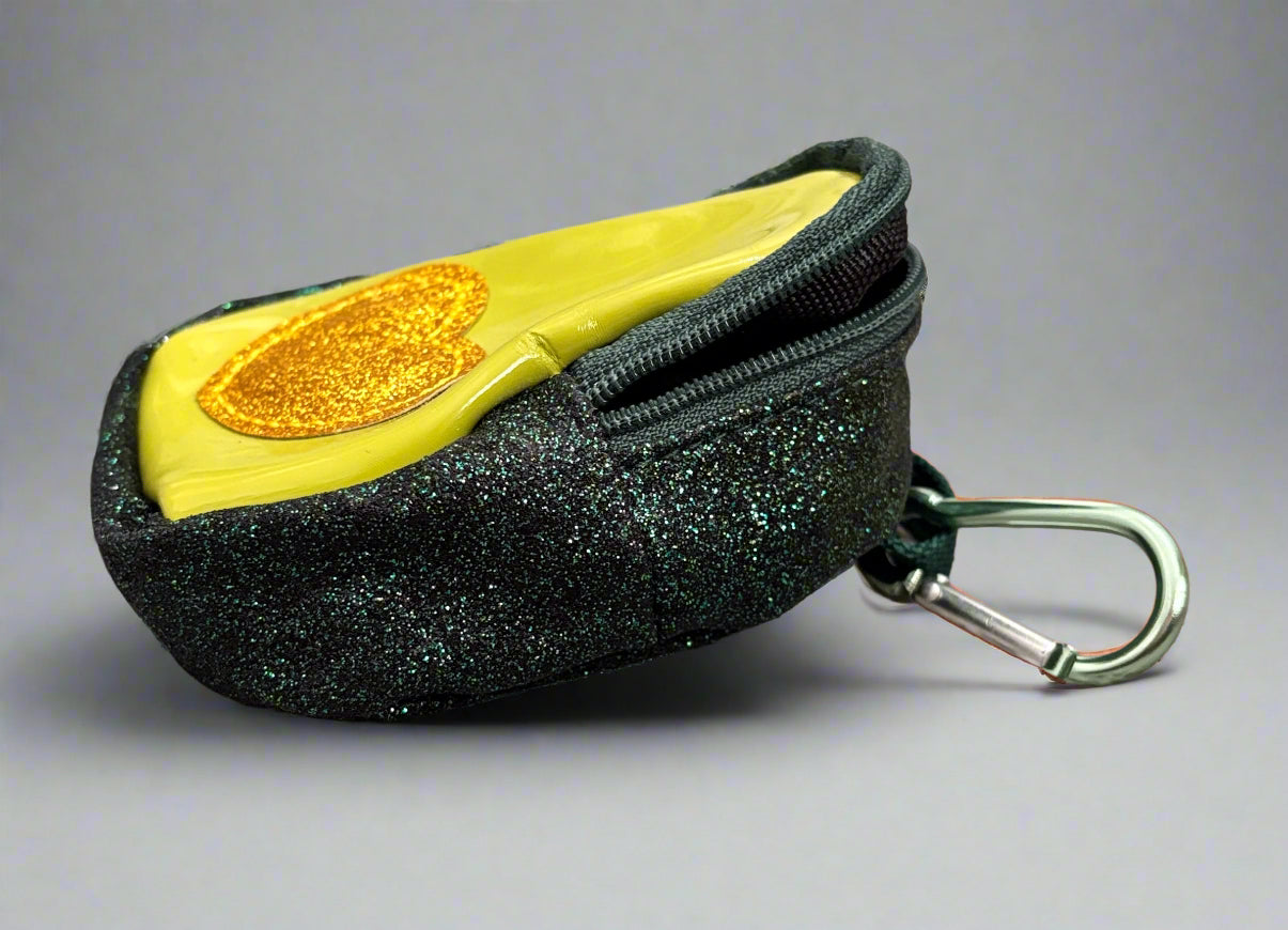 Keychain - Mini Backpack Avocado with Heart Seed