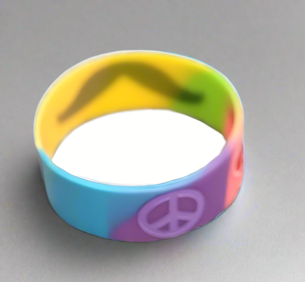 Silicone Pride Heart Wristband - Bracelet
