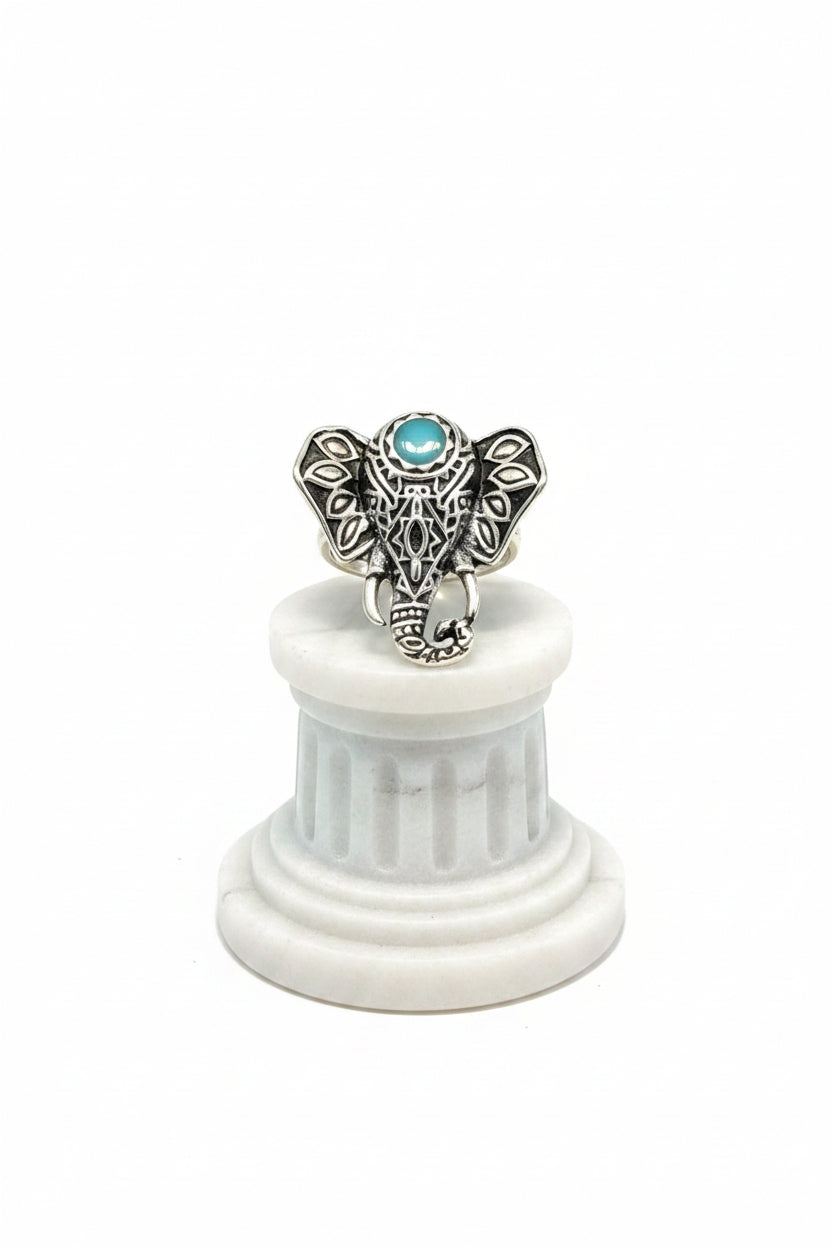Ring - Vintage Style Bohemian Style Elephant Head - Size 10
