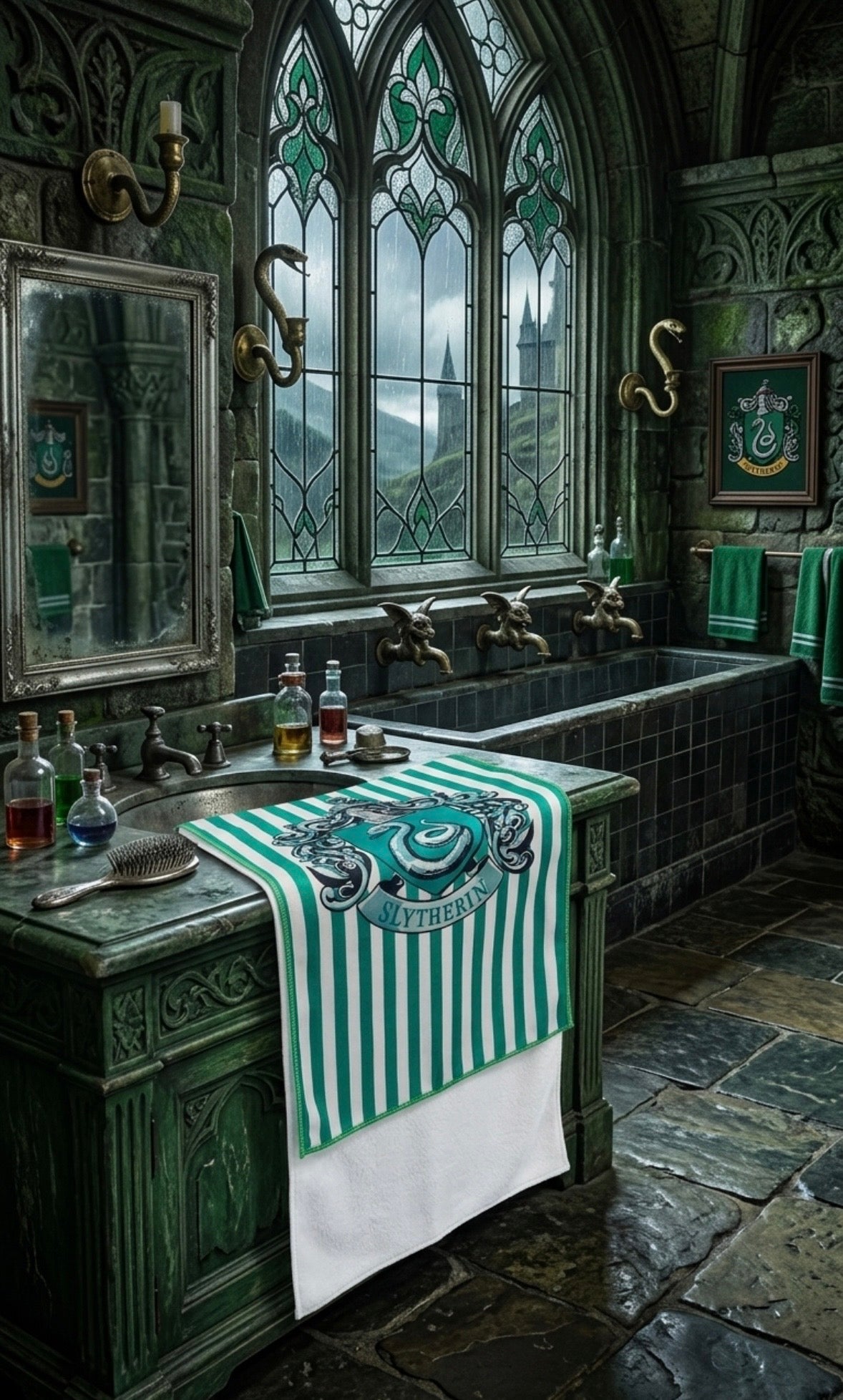 Hand Towel - Harry Potter - Slytherin - Microfiber