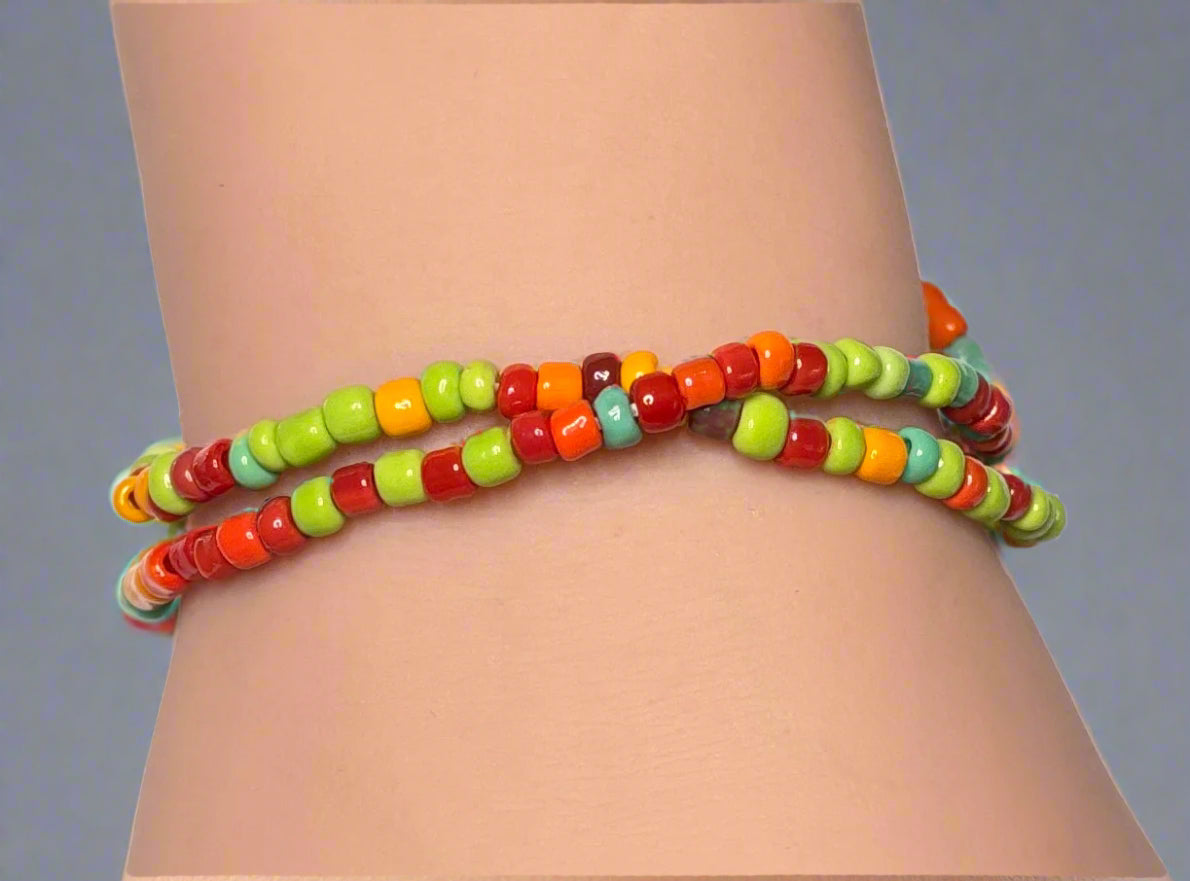 Handmade - Multicolored Beaded Bracelet/Choker