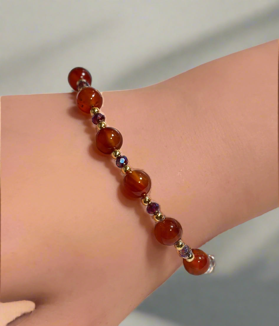 Handmade - Carnelian Glow Bracelet