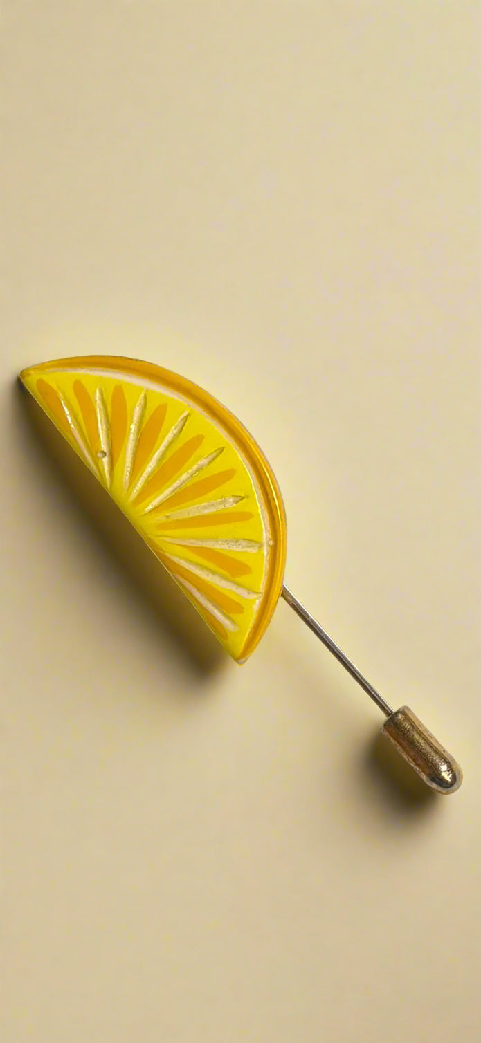 Vintaged - 1980's Lemon Slice Stick Pin
