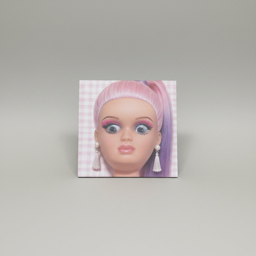 Sticky Notes - Dramatic Doll Face - Hilarious Memo Notes - 3x3"