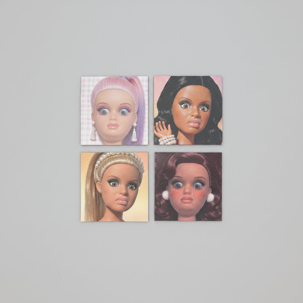 Sticky Notes - Dramatic Doll Face - Hilarious Memo Notes - 3x3"