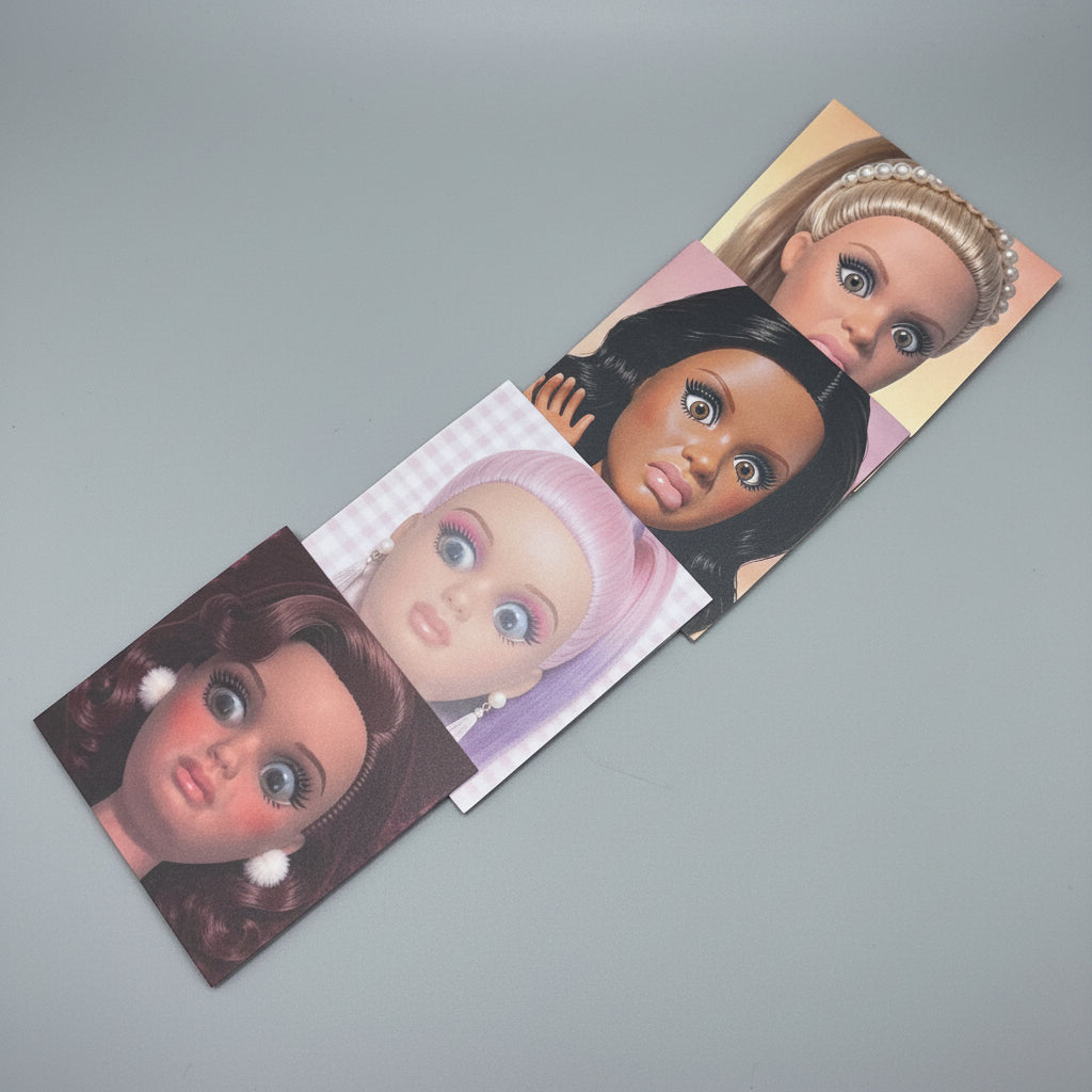 Sticky Notes - Dramatic Doll Face - Hilarious Memo Notes - 3x3"