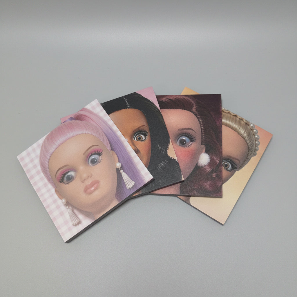 Sticky Notes - Dramatic Doll Face - Hilarious Memo Notes - 3x3"