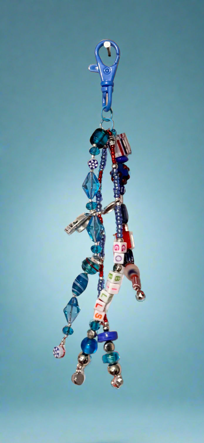 Handmade - Bag Charm/ Keychain - Buffalo Bills Fans