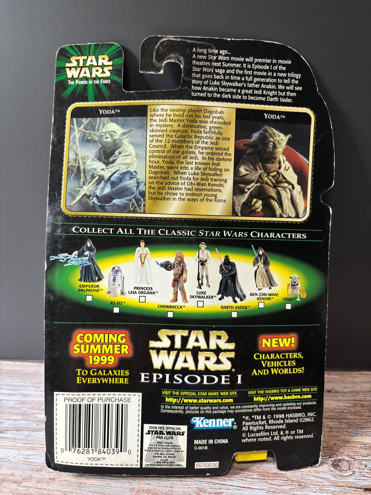 Star Wars The Power of the Force Yoda with Cane and Boiling Pot