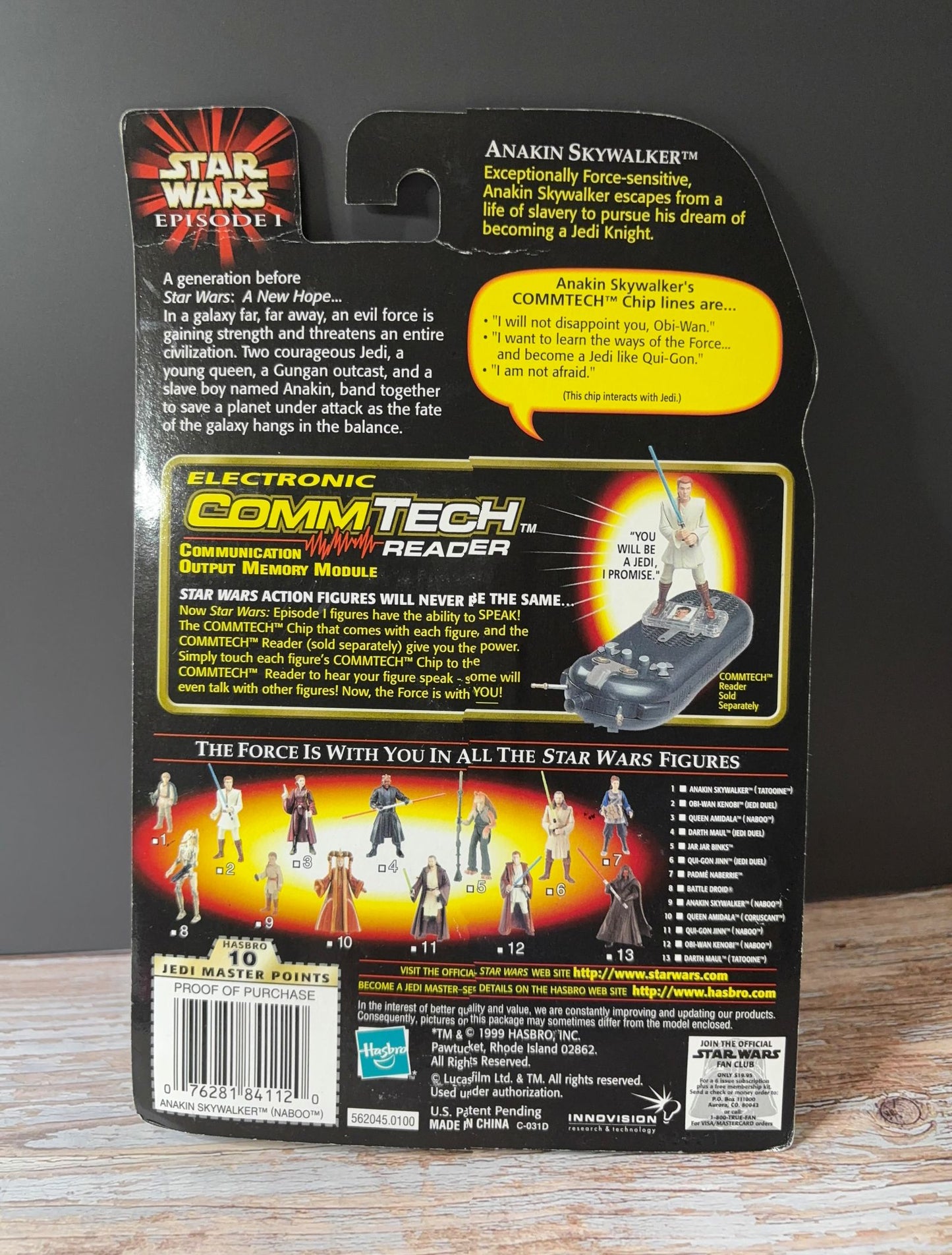 Star Wars Episode 1 Anakin Skywalker (Naboo) with Comlink Unit Comm Tech Chip